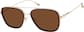 Angle view of Aviator Sunglasses 1152115 in Brown thumbnail
