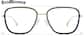 Front view of Aviator Glasses 1152116 in Navy and Gold thumbnail