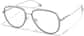 Angle view of Aviator Glasses 1152212 in Gray and Silver thumbnail