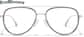 Front view of Aviator Glasses 1152212 in Gray and Silver thumbnail