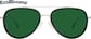 Front view of Aviator Sunglasses 1152221 in Black thumbnail