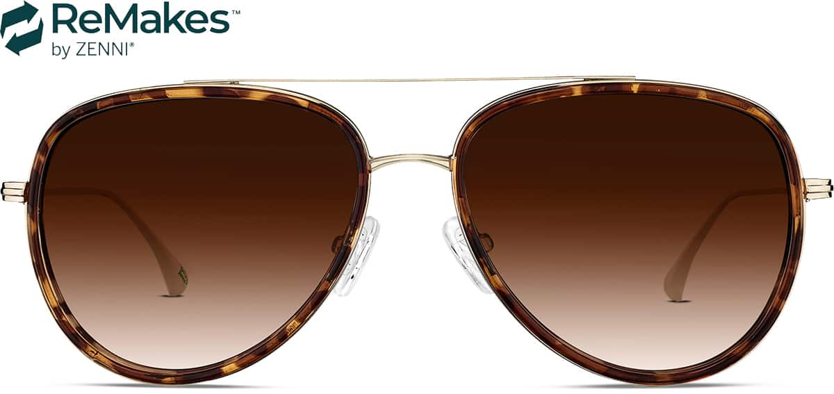 Front view of Aviator Sunglasses 1152225 in Tortoiseshell