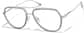 Angle view of Aviator Glasses 1152312 in Gray and Silver thumbnail