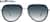 Front view of Aviator Sunglasses 1152316 in Blue thumbnail