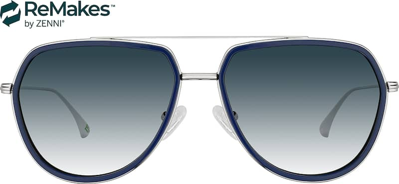 Blue Aviator Sunglasses