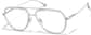 Angle view of Aviator Glasses 1152323 in Clear and Silver thumbnail