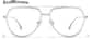 Front view of Aviator Glasses 1152323 in Clear and Silver thumbnail