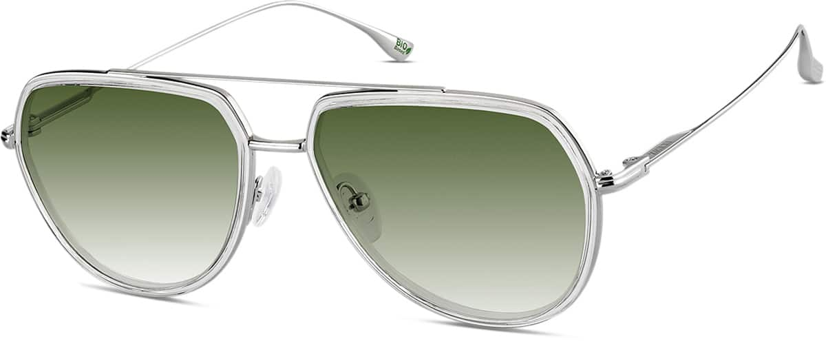 Angle view of Aviator Sunglasses 1152323 in Clear