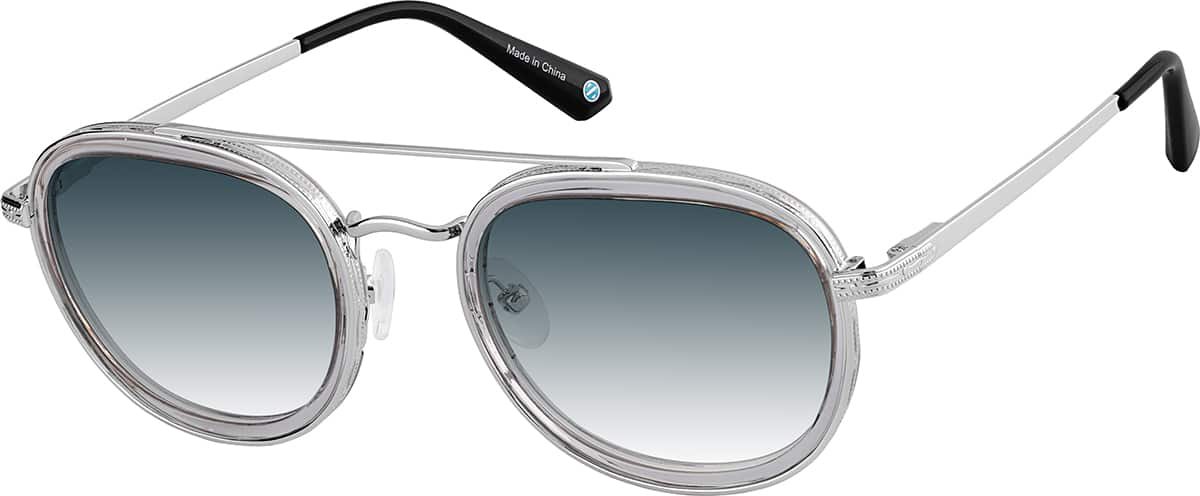 Angle view of Aviator Sunglasses 1152712 in Gray