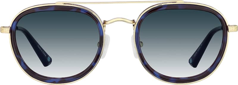 Blue Tortoiseshell Aviator Sunglasses