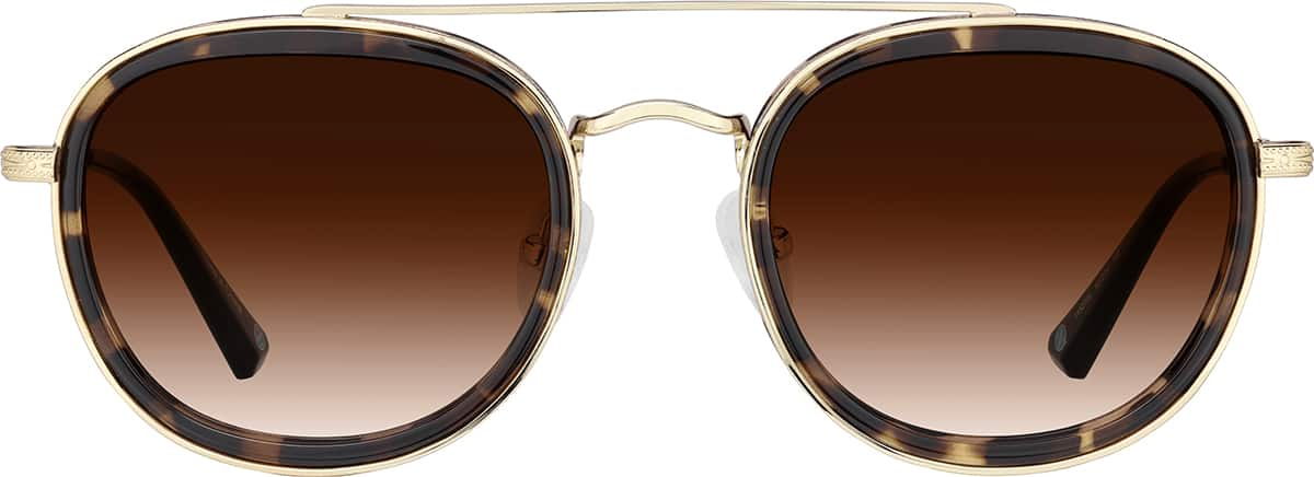 Front view of Aviator Sunglasses 1152725 in Tortoiseshell