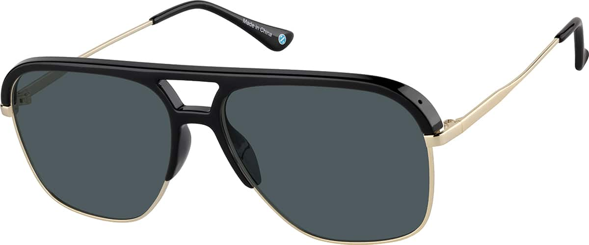 Angle view of Aviator Sunglasses 1152821 in Black