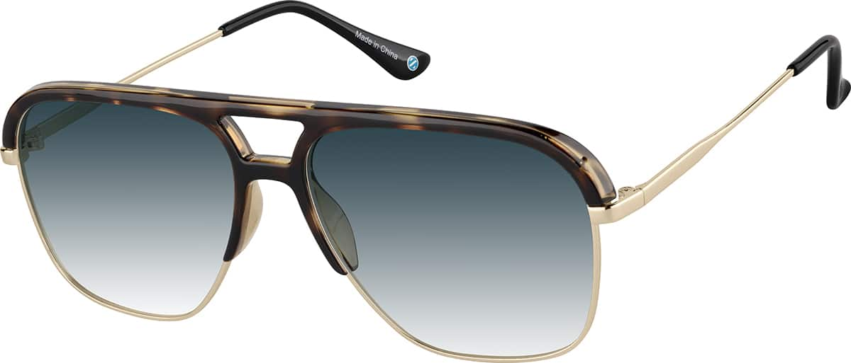 Angle view of Aviator Sunglasses 1152825 in Tortoiseshell