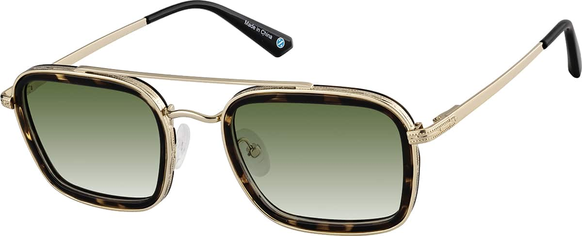 Angle view of Aviator Sunglasses 1152925 in Tortoiseshell