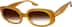 Premium Oval Sunglasses 115322 in Yellow