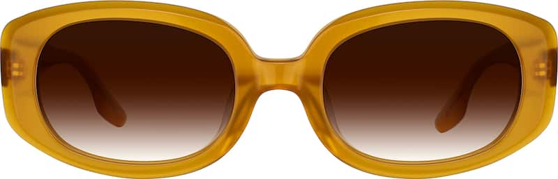 Yellow Premium Oval Sunglasses