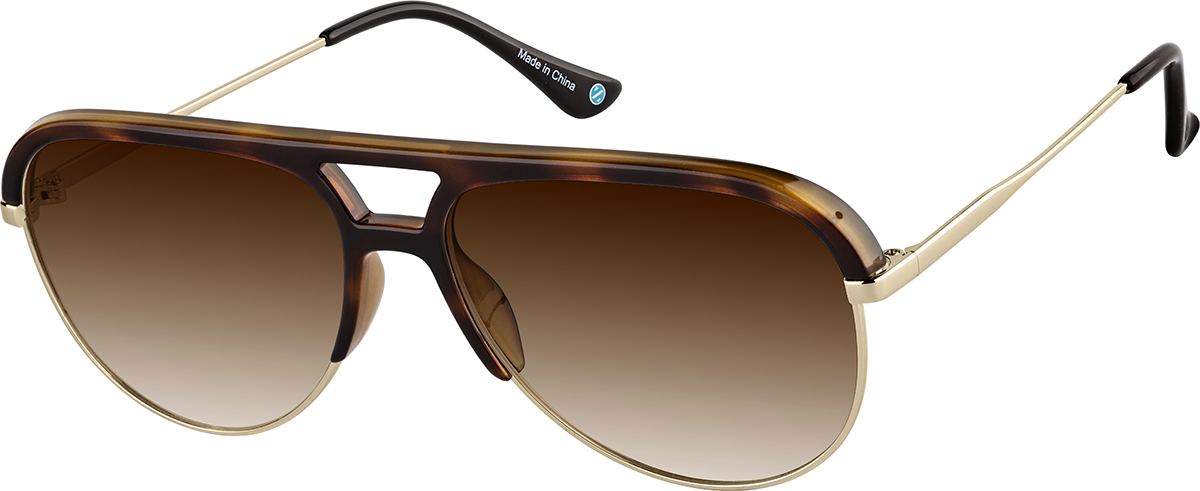 Tortoiseshell Aviator Sunglasses #1153225 | Zenni Optical display picture 1
