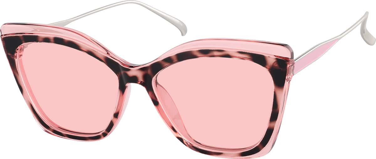 Angle view of Cat-Eye Sunglasses 1153319 in Pink