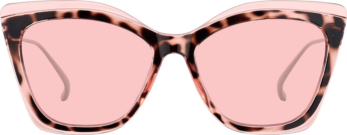 Front view of Cat-Eye Sunglasses 1153319 in Pink