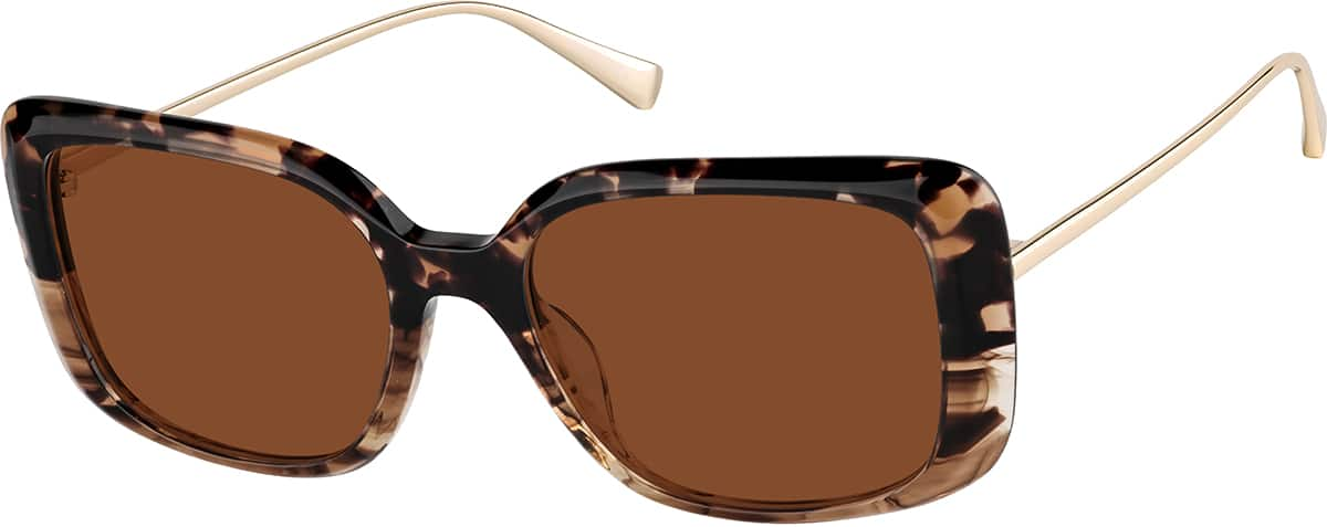 Angle view of Cat-Eye Sunglasses 1153425 in Tortoiseshell