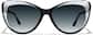 Front view of Cat-Eye Sunglasses 115421 in Black thumbnail