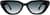 Front view of Cat-Eye Sunglasses 115821 in Black thumbnail