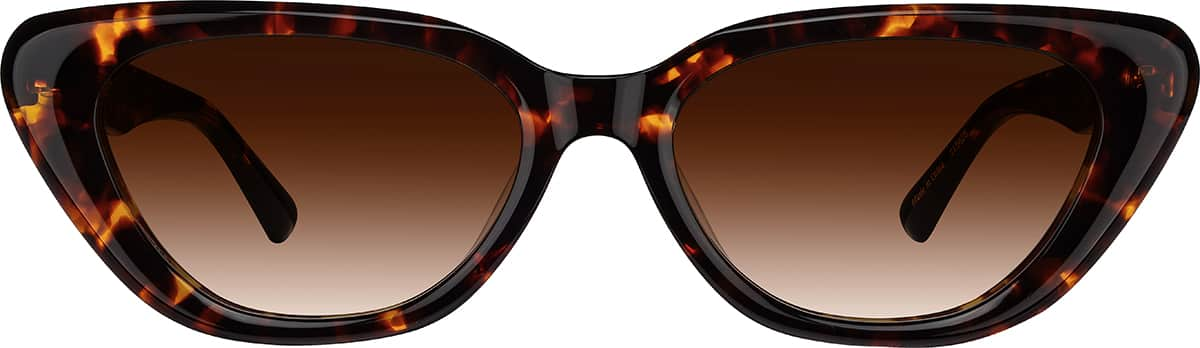 Front view of Cat-Eye Sunglasses 115825 in Tortoiseshell