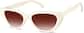 Angle view of Cat-Eye Sunglasses 115830 in White thumbnail