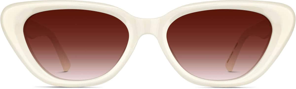 Front view of Cat-Eye Sunglasses 115830 in White