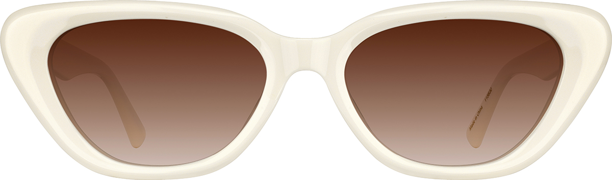 White Cat-Eye Sunglasses