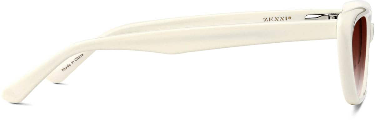 Side view of Cat-Eye Sunglasses 115830 in White