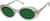 Angle view of Oval Sunglasses 115912 in Yellow thumbnail
