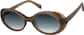 Angle view of Oval Sunglasses 115915 in Brown thumbnail