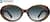 Front view of Oval Sunglasses 115915 in Brown thumbnail