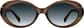 Front view of Oval Sunglasses 115915 in Brown thumbnail