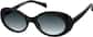 Angle view of Oval Sunglasses 115921 in Black thumbnail