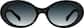 Front view of Oval Sunglasses 115921 in Black thumbnail