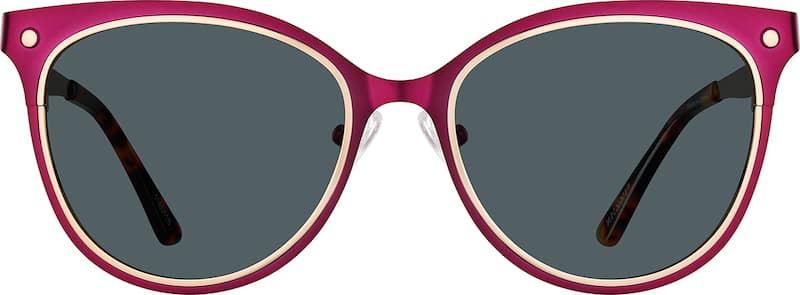 Burgundy Premium Square Sunglasses