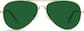 Front view of Green Envy Glasses 1160914 in Gold thumbnail