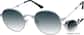 Angle view of Foldable Round Sunglasses 1161012 in Steel thumbnail