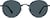 Front view of Foldable Round Sunglasses 1161021 in Black thumbnail