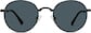 Front view of Foldable Round Sunglasses 1161021 in Black thumbnail