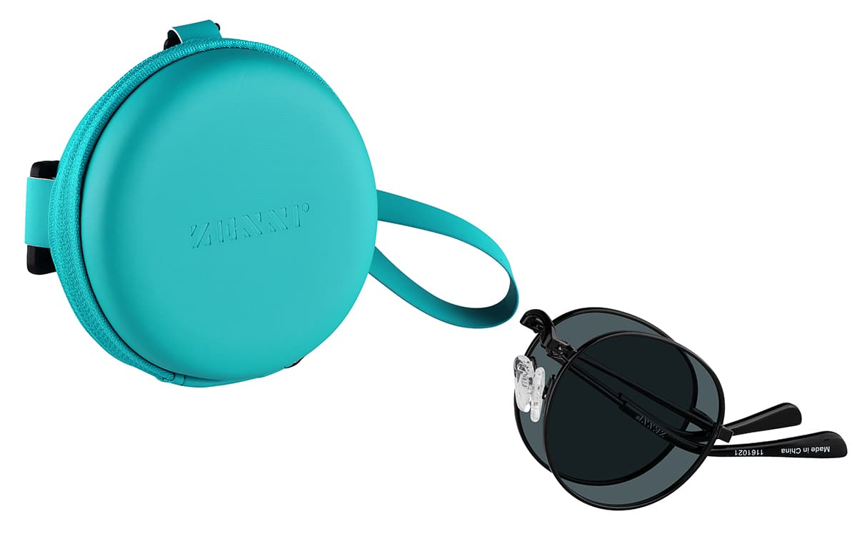 Image of Foldable Round Sunglasses