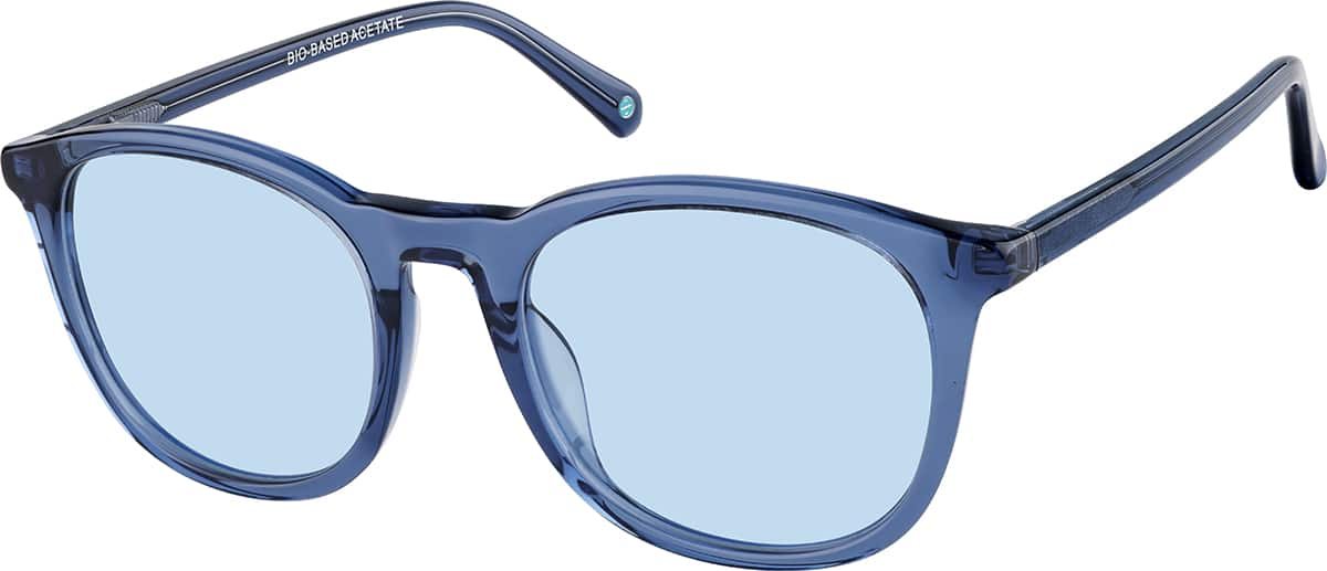 Angle view of Square Sunglasses 116116 in Blue