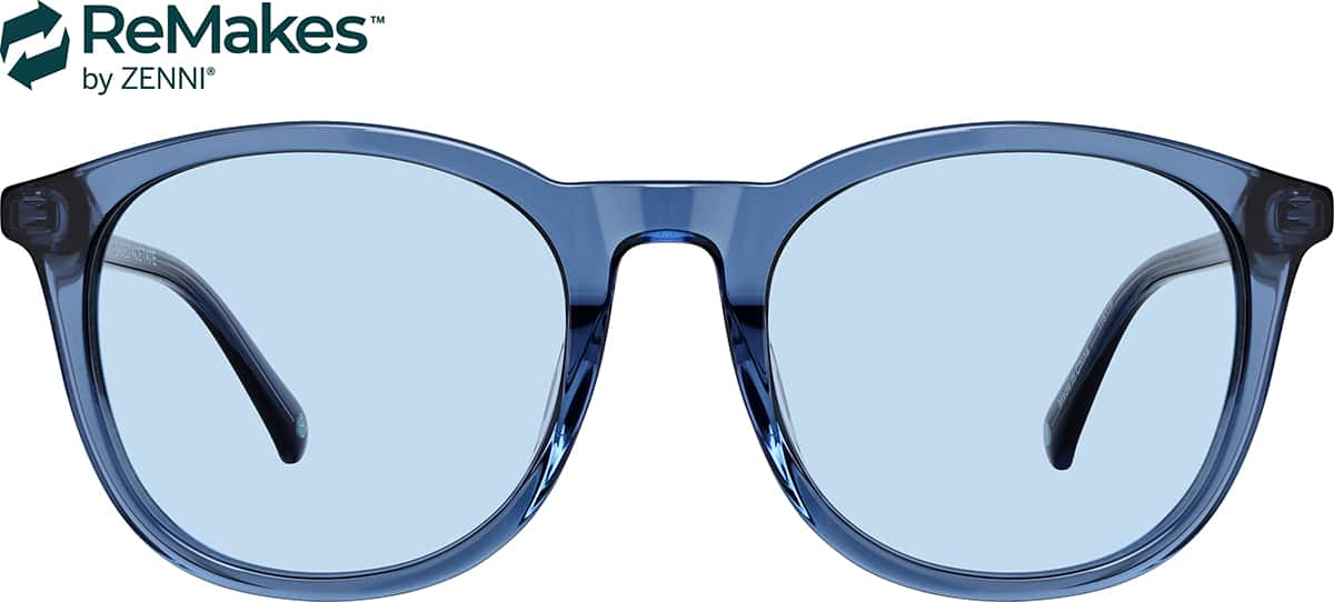 Front view of Square Sunglasses 116116 in Blue