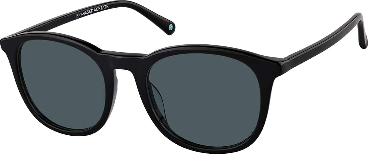 Angle view of Square Sunglasses 116121 in Black