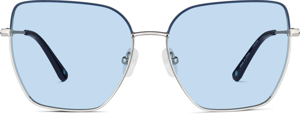 Front view of Square Sunglasses 1161216 in Blue