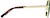 Side view of Hat Trick Glasses 1161314 in Gold thumbnail