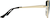 Side view of Square Sunglasses 1161414 in Gold thumbnail