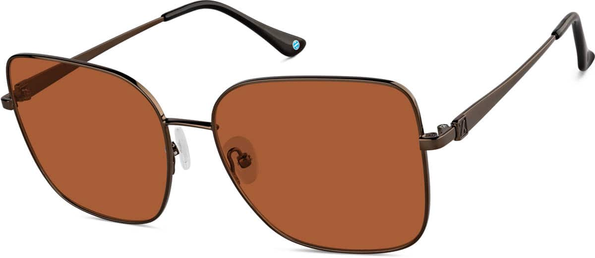 Angle view of Square Sunglasses 1161415 in Brown